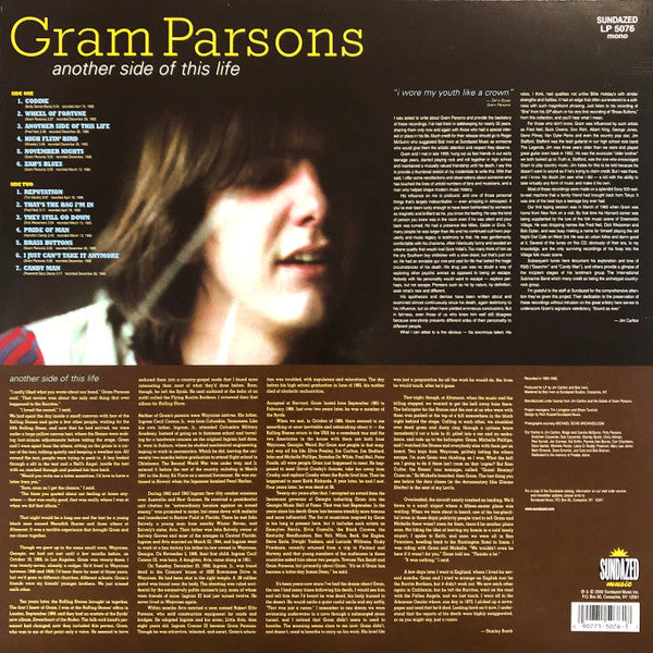 Gram Parsons : Another Side Of This Life (LP, Comp, Mono, Ltd, RE, RP, Sky)