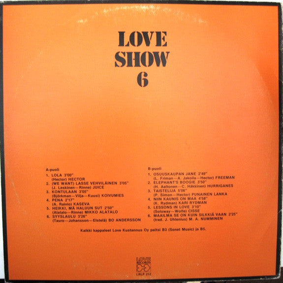 Various ~ Love Show 6 (Vinyl) - Djungel & Jazz