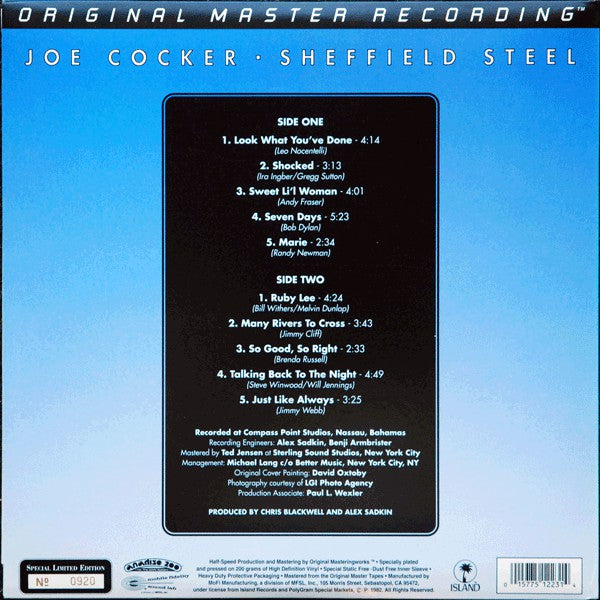 Joe Cocker ~ Sheffield Steel (Vinyl) - Djungel & Jazz