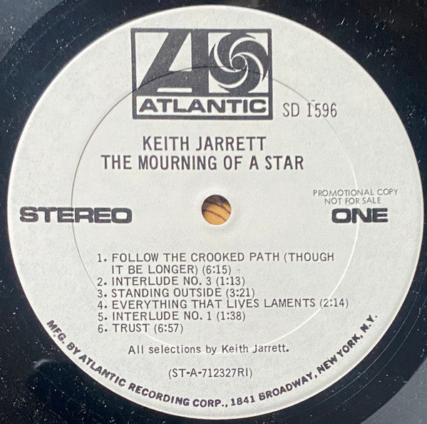 Keith Jarrett : The Mourning Of A Star (LP, Album, Promo, Ric)