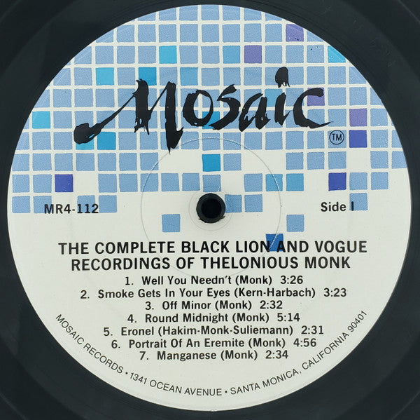 Thelonious Monk ~ The Complete Black Lion And Vogue Recordings Of Thelonious Monk (Vinyl) - Djungel & Jazz