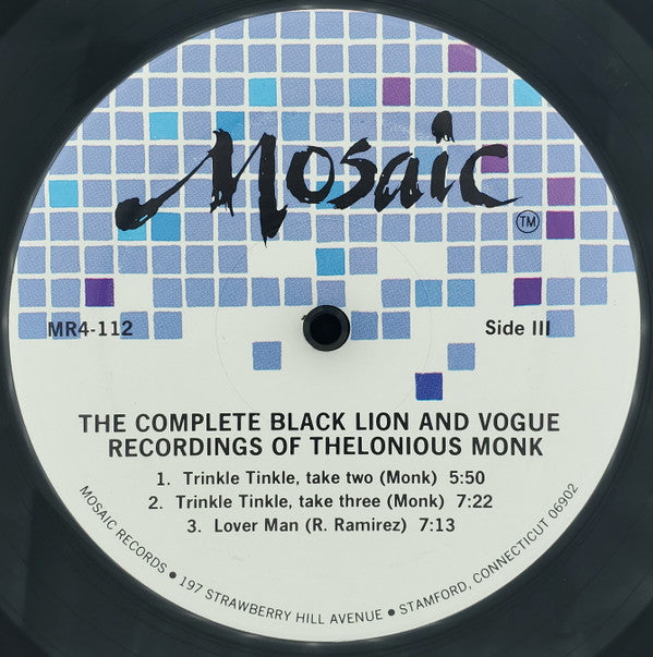 Thelonious Monk ~ The Complete Black Lion And Vogue Recordings Of Thelonious Monk (Vinyl) - Djungel & Jazz