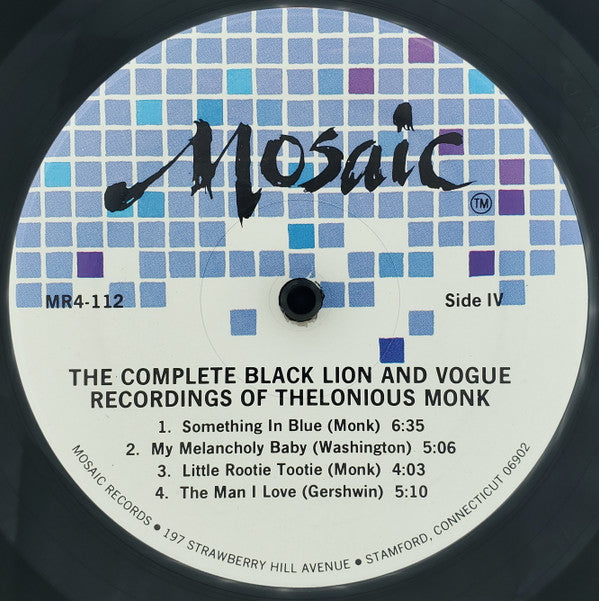 Thelonious Monk ~ The Complete Black Lion And Vogue Recordings Of Thelonious Monk (Vinyl) - Djungel & Jazz