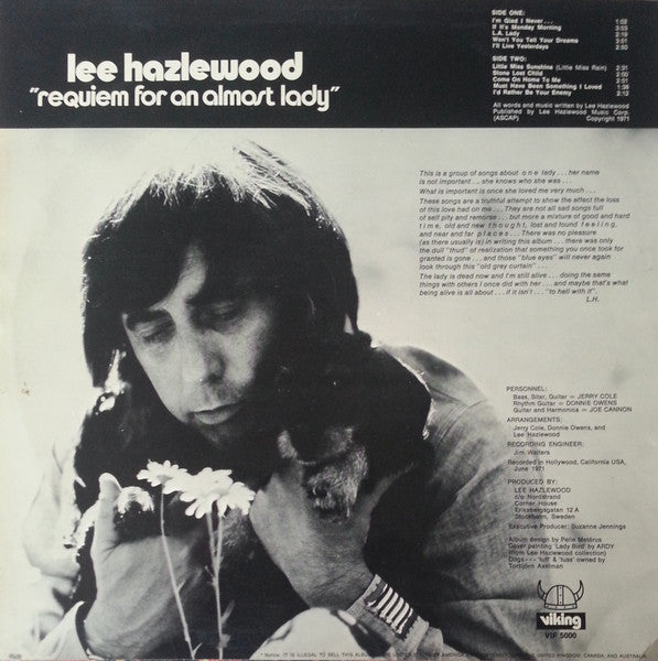 Lee Hazlewood ~ Requiem For An Almost Lady (Vinyl) - Djungel & Jazz