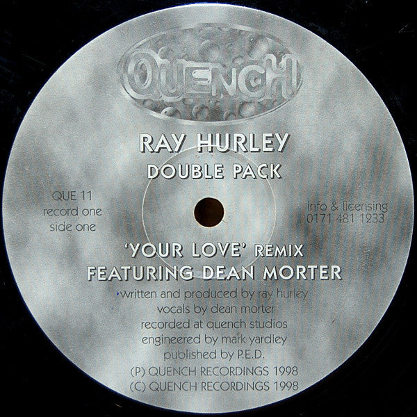 Ray Hurley : Your Love & The Rain (Double Pack) (2x12")