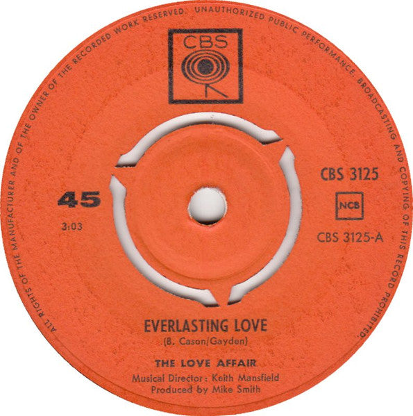 The Love Affair ~ Everlasting Love (Vinyl) - Djungel & Jazz