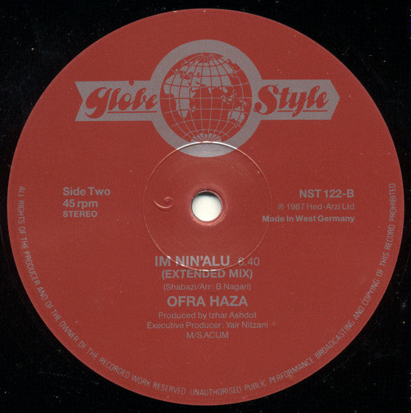 Ofra Haza : Im Nin'Alu (Played In Full Mix) (12")