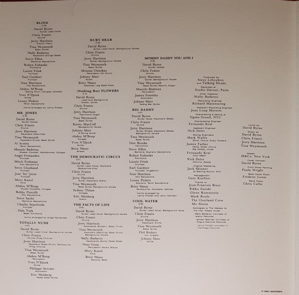 Talking Heads ~ Naked (Vinyl) - Djungel & Jazz