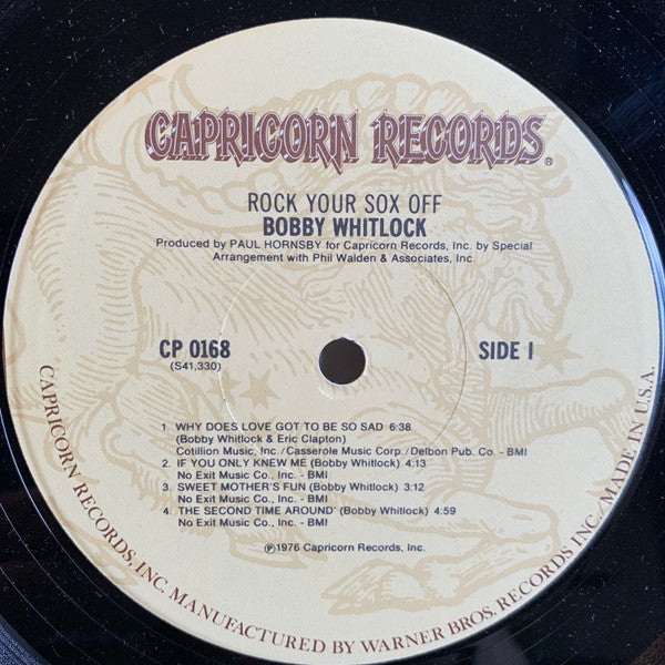 Bobby Whitlock : Rock Your Sox Off (LP, Album, Jac)