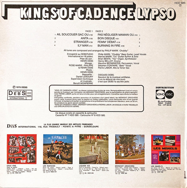 Midnight Groovers Guest Star Pierre Labor : Kings Of Cadence Lypso (LP)