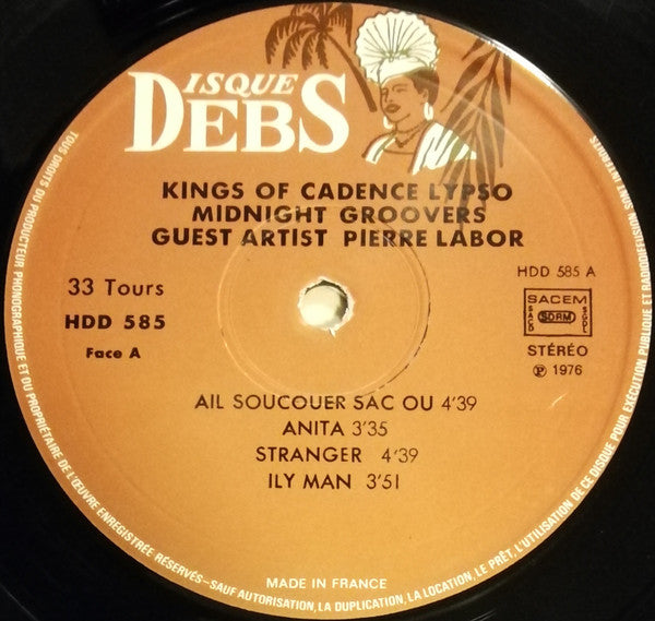 Midnight Groovers Guest Star Pierre Labor : Kings Of Cadence Lypso (LP)