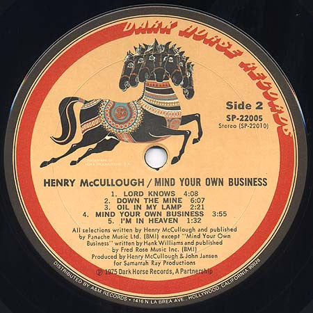 Henry McCullough ~ Mind Your Own Business! (Vinyl) - Djungel & Jazz