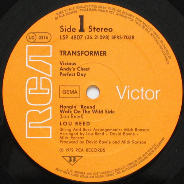 Lou Reed ~ Transformer (Vinyl) - Djungel & Jazz