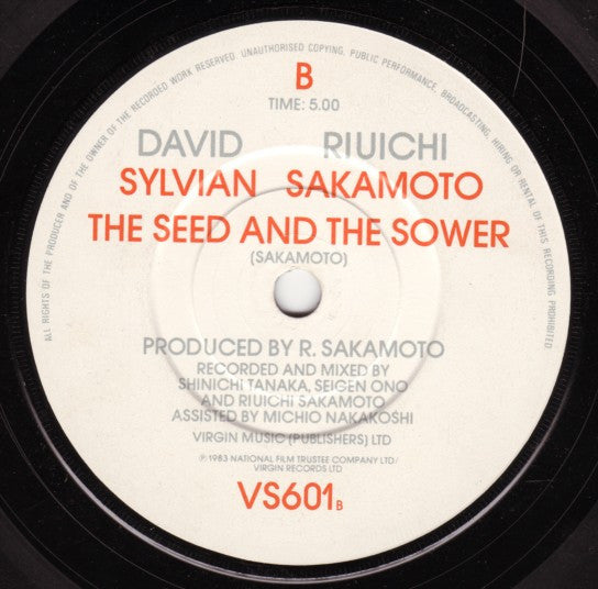 David Sylvian Riuichi Sakamoto* : Forbidden Colours (7", Single, Tow)