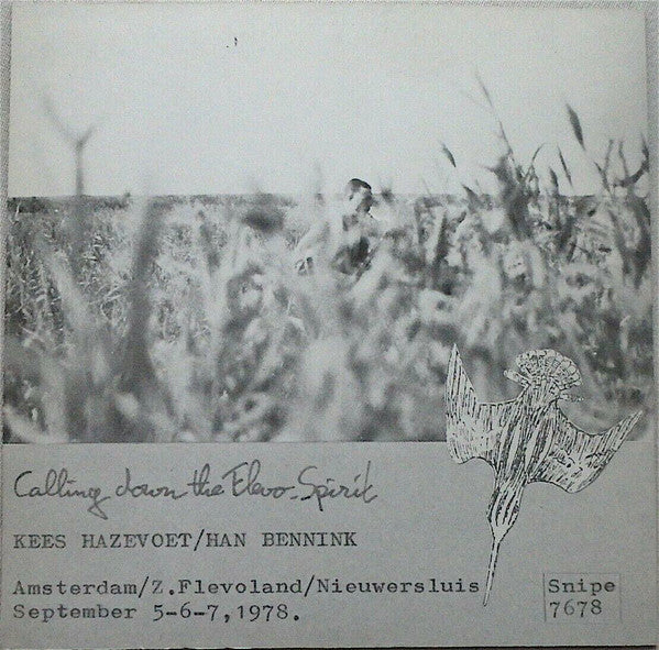 Kees Hazevoet / Han Bennink ~ Calling Down The Flevo Spirit (Vinyl) - Djungel & Jazz