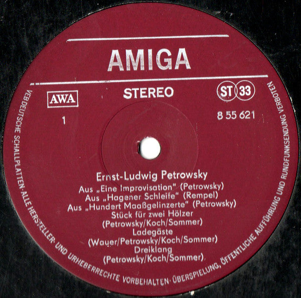 Ernst-Ludwig Petrowsky ~ Ernst-Ludwig Petrowsky (Vinyl) - Djungel & Jazz