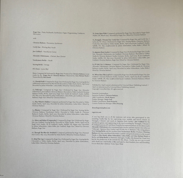 Roger Eno : The Skies, They Shift Like Chords (LP, Album)