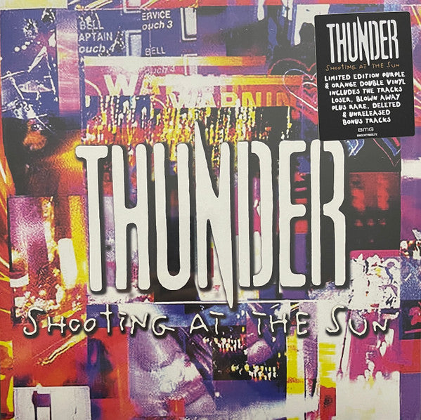 Thunder (3) : Shooting At The Sun (2xLP, Album, Ltd, RE, Pur)