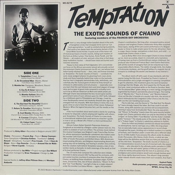 Chaino Featuring Members Of The Francis Bay Orchestra ~ Temptation: The Exotic Sounds Of Chaino (Vinyl) - Djungel & Jazz