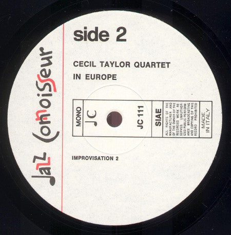 Cecil Taylor Quartet ~ In Europe (Vinyl) - Djungel & Jazz