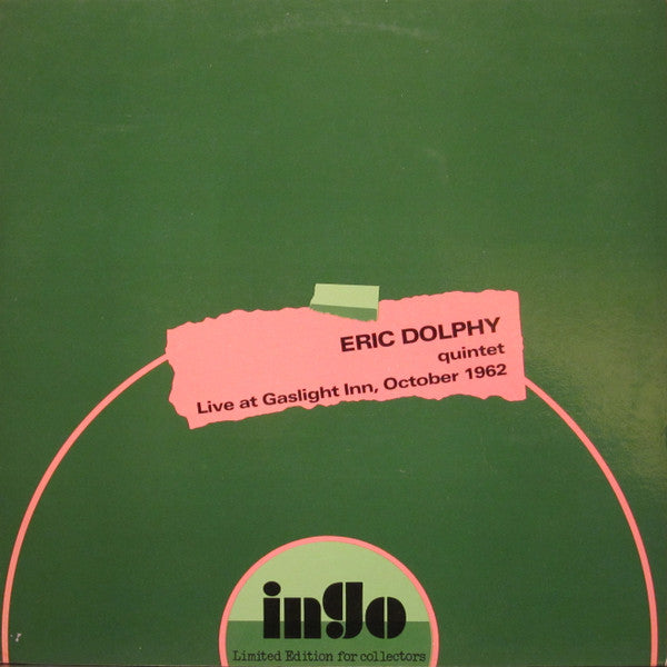 Eric Dolphy Quintet ~ Live At Gaslight Inn, October 1962 (Vinyl) - Djungel & Jazz