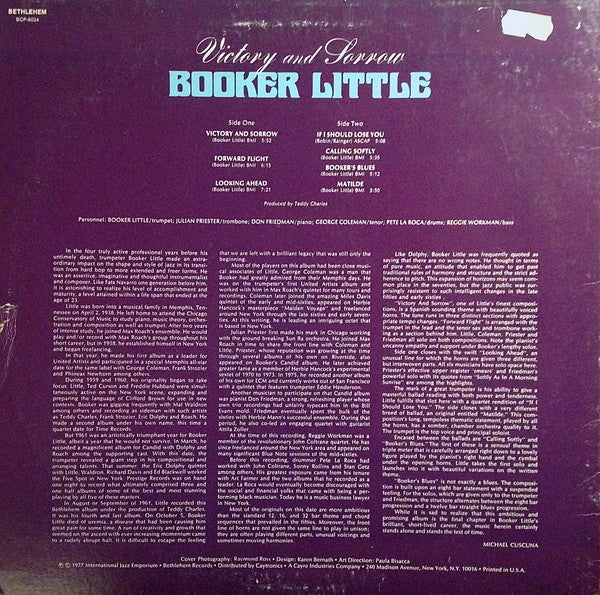 Booker Little ~ Victory And Sorrow (Vinyl) - Djungel & Jazz