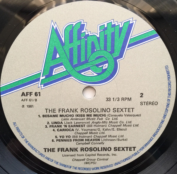Frank Rosolino ~ Frank Rosolino (Vinyl) - Djungel & Jazz