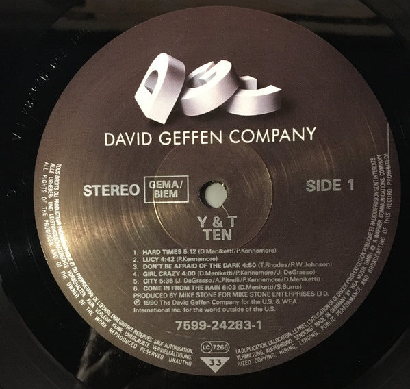 Y & T : Ten (LP, Album)