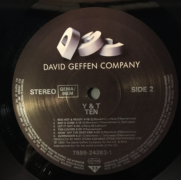 Y & T : Ten (LP, Album)