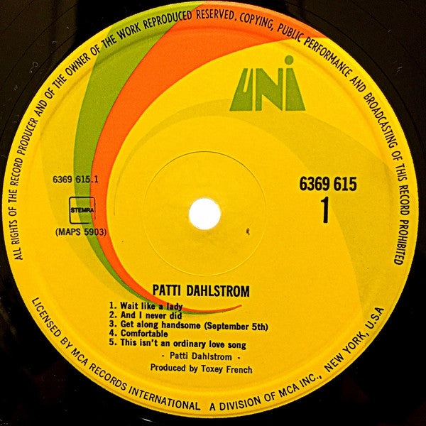 Patti Dahlstrom ~ Patti Dahlstrom (Vinyl) - Djungel & Jazz
