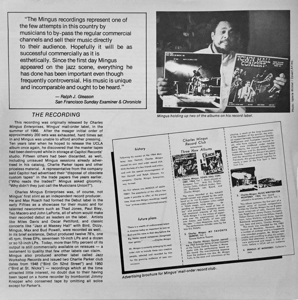 Charles Mingus ~ Music Written For Monterey 1965, Not Heard, Played In Its Entirety At UCLA (Vinyl) - Djungel & Jazz