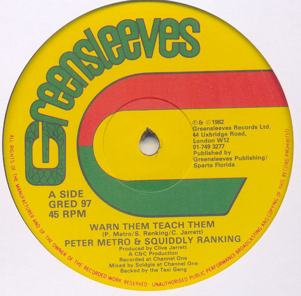 Peter Metro & Squiddly Ranking* / Peter Metro : Warn Them Teach Them / Caribbean Connection (12")