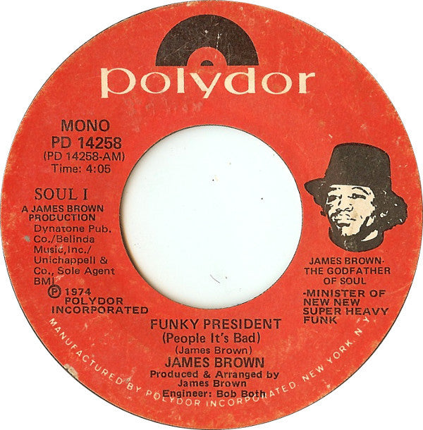 James Brown ~ Funky President (People It's Bad) (Vinyl) - Djungel & Jazz