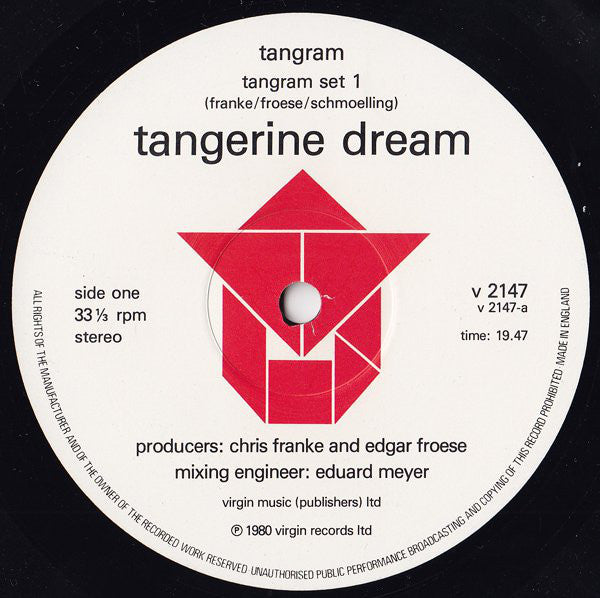 Tangerine Dream ~ Tangram (Vinyl) - Djungel & Jazz