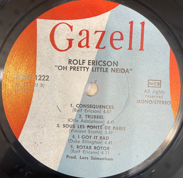 Rolf Ericson ~ Oh Pretty Little Neida (Vinyl) - Djungel & Jazz