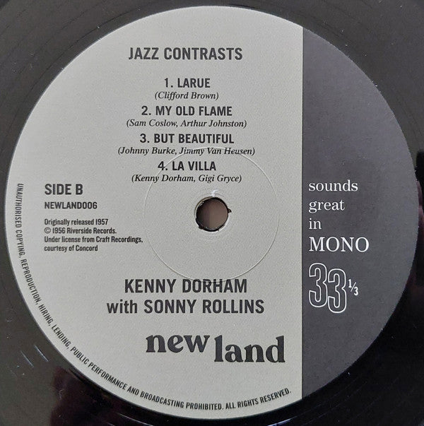 Kenny Dorham With Sonny Rollins ~ Jazz Contrasts (Vinyl) - Djungel & Jazz