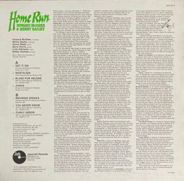 Howard McGhee & Benny Bailey ~ Home Run (Vinyl) - Djungel & Jazz