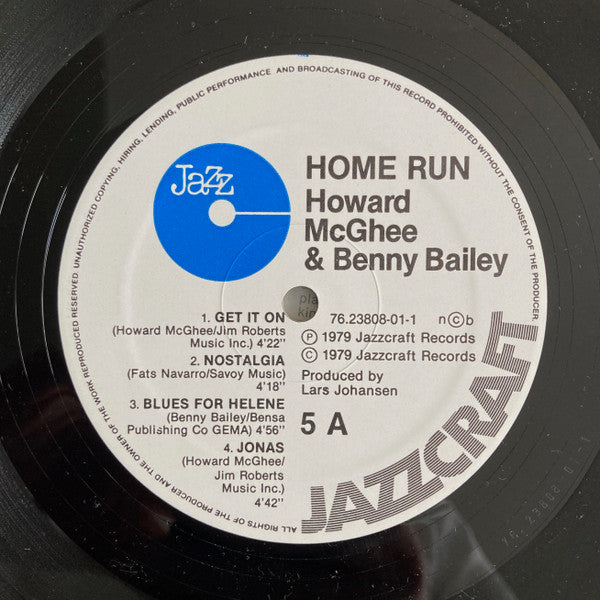 Howard McGhee & Benny Bailey ~ Home Run (Vinyl) - Djungel & Jazz