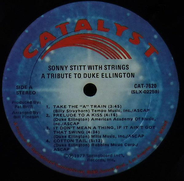 Sonny Stitt ~ A Tribute To Duke Ellington (With Strings) (Vinyl) - Djungel & Jazz