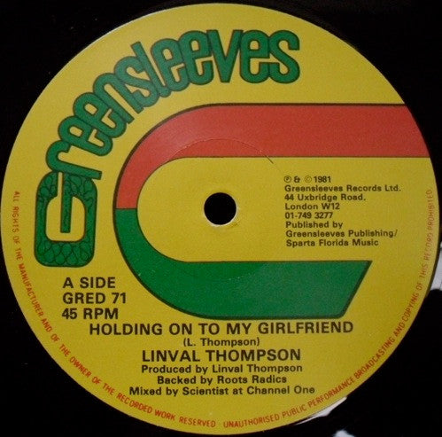 Linval Thompson : Holding On To My Girlfriend (12")