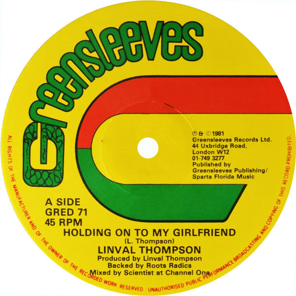 Linval Thompson ~ Holding On To My Girlfriend (Vinyl) - Djungel & Jazz