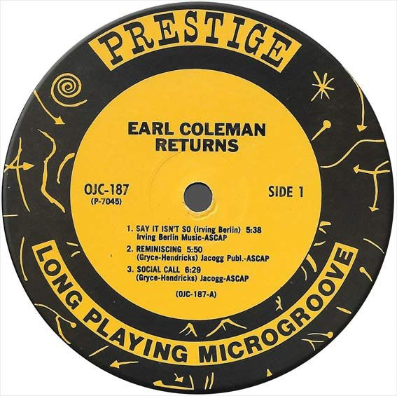 Earl Coleman ~ Returns (Vinyl) - Djungel & Jazz