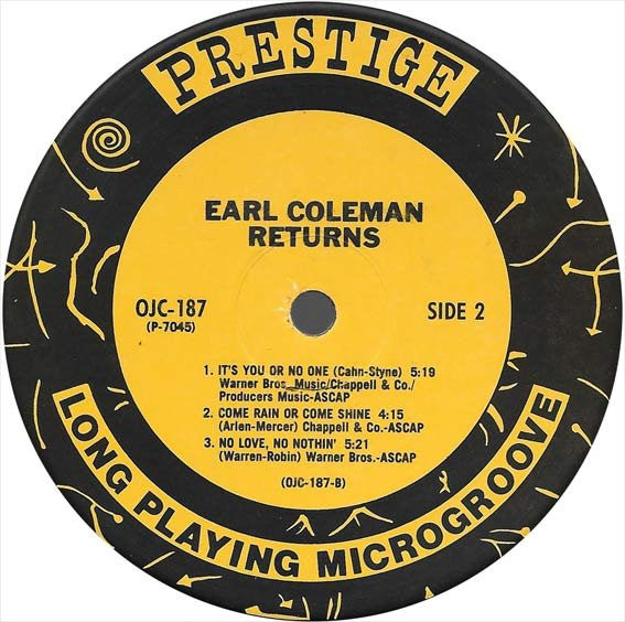 Earl Coleman ~ Returns (Vinyl) - Djungel & Jazz