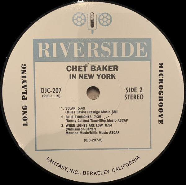 Chet Baker : In New York (LP, Album, RE)