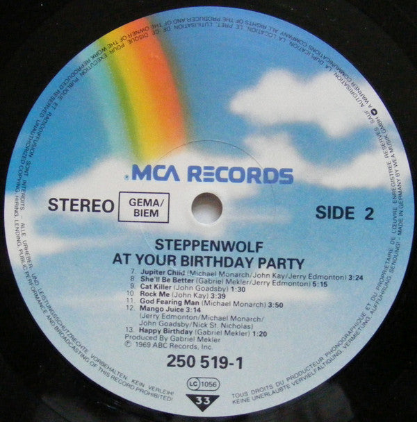 Steppenwolf : At Your Birthday Party (LP, Album, RE)