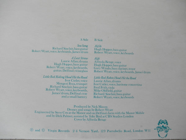 Robert Wyatt ~ Rock Bottom (Vinyl) - Djungel & Jazz