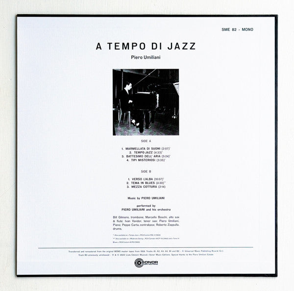 Piero Umiliani : A Tempo Di Jazz (LP, Mono, Ltd, RM)