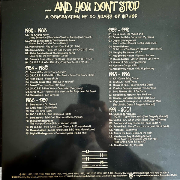 Various ~ ... And You Don't Stop - A Celebration Of 50 Years Of Hip Hop (Vinyl) - Djungel & Jazz