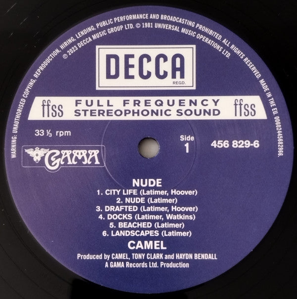 Camel : Nude (LP, Album, M/Print, RE, RM, Gat)