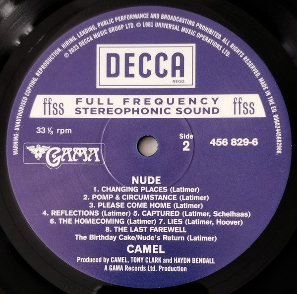 Camel : Nude (LP, Album, M/Print, RE, RM, Gat)